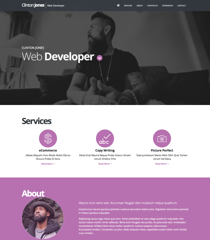 index-freelancer-portfolio page thumbnail